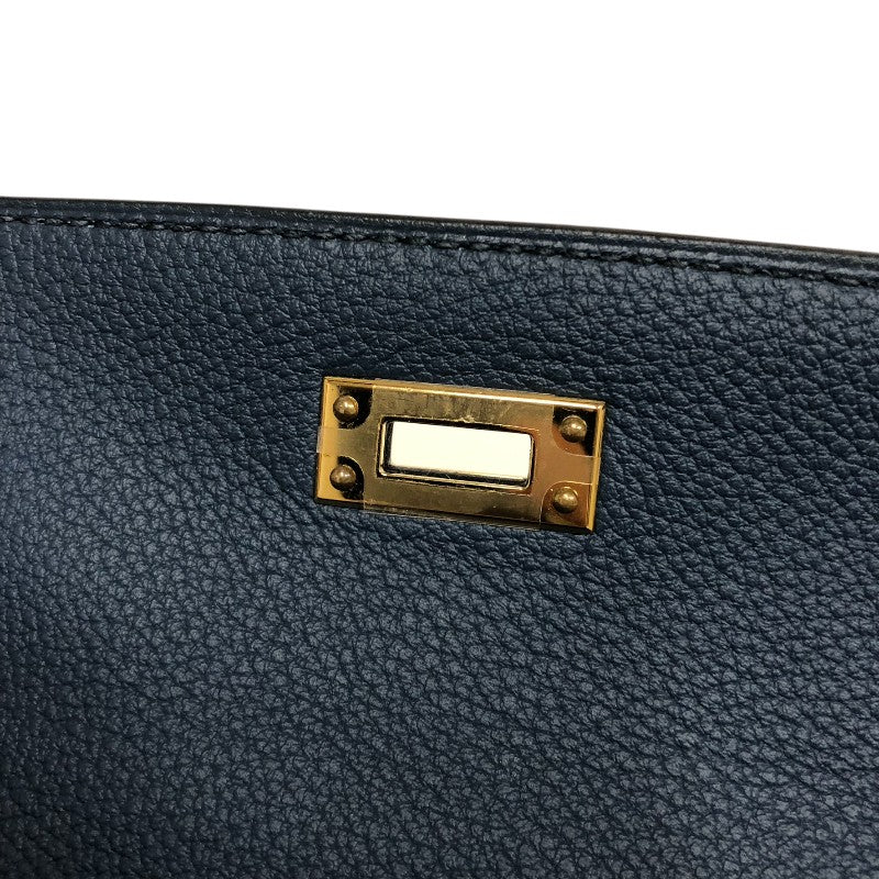エルメス HERMES ケリー25 内縫い W刻印 ブルードプリュス ゴールド金具 トゴ レディース ショルダーバッグ