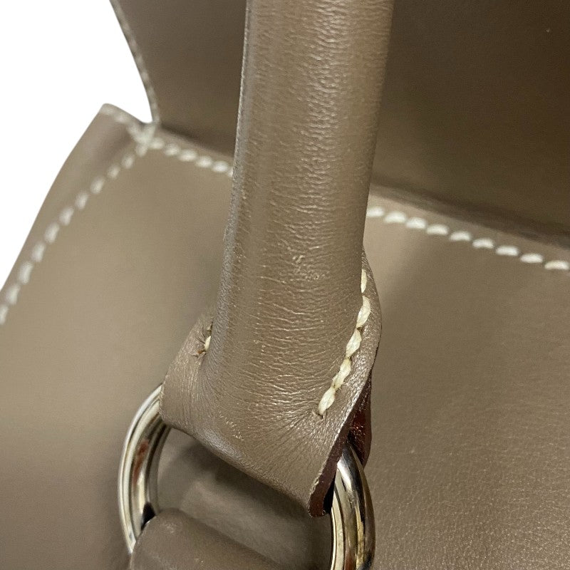 エルメス HERMES ツールボックス26 □N刻 エトゥープ シルバー金具 スイフト レディース ハンドバッグ