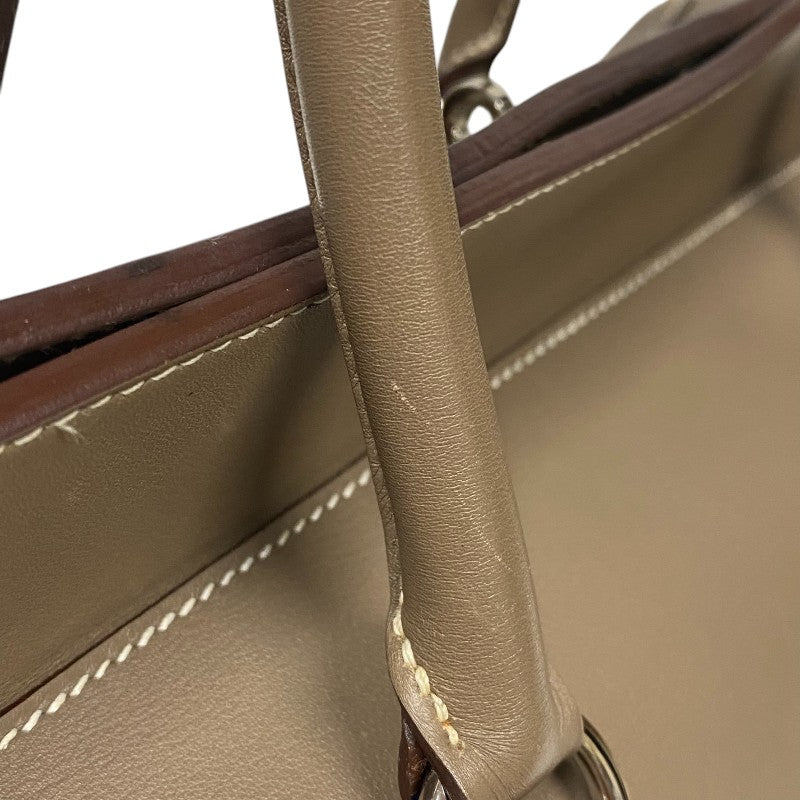 エルメス HERMES ツールボックス26 □N刻 エトゥープ シルバー金具 スイフト レディース ハンドバッグ