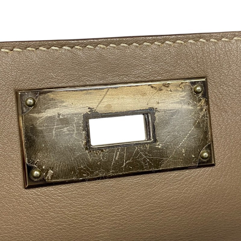 エルメス HERMES ツールボックス26 □N刻 エトゥープ シルバー金具 スイフト レディース ハンドバッグ