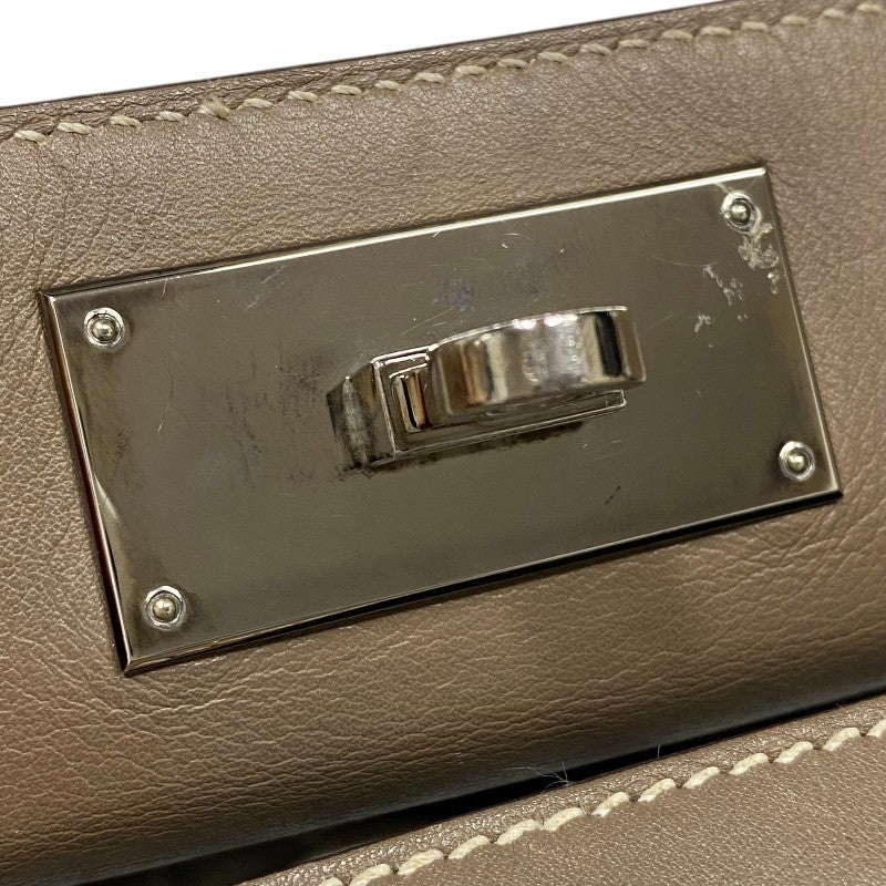 エルメス HERMES ツールボックス26 □N刻 エトゥープ シルバー金具 スイフト レディース ハンドバッグ