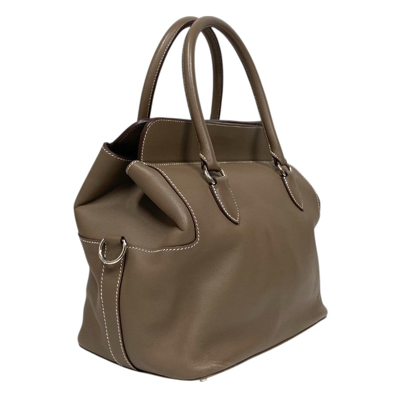 エルメス HERMES ツールボックス26 □N刻 エトゥープ シルバー金具 スイフト レディース ハンドバッグ