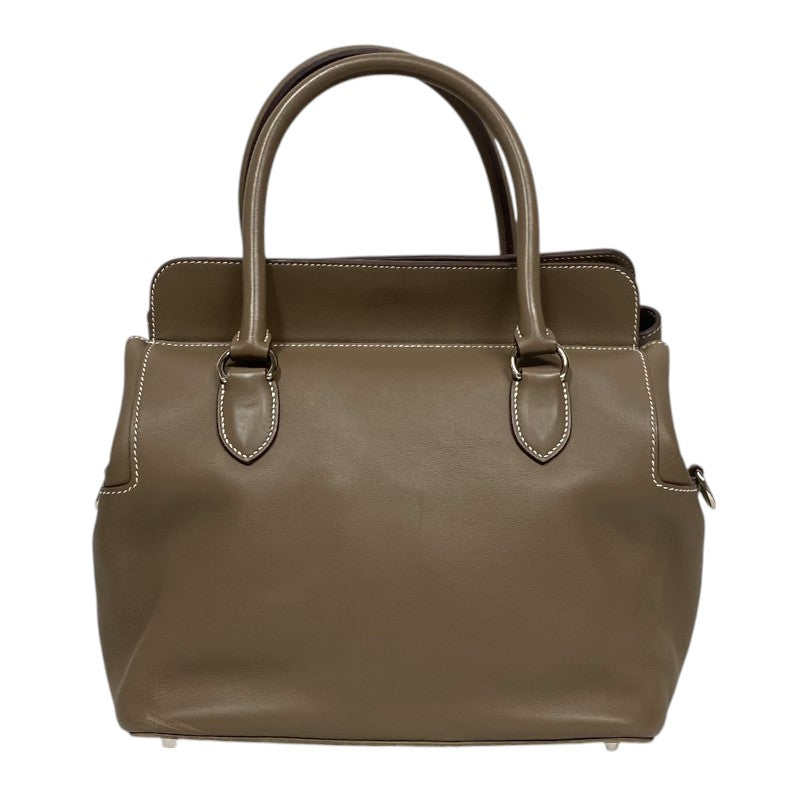 エルメス HERMES ツールボックス26 □N刻 エトゥープ シルバー金具 スイフト レディース ハンドバッグ