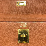 エルメス HERMES ケリー35 内縫い □C刻 フォーブ ゴールド金具 フィヨルド レディース ハンドバッグ
