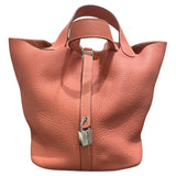 エルメス HERMES ピコタンロックMM □Q刻 ローズティー トリヨン レディース ハンドバッグ