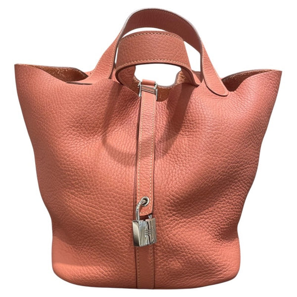エルメス HERMES ピコタンロックMM □Q刻 ローズティー トリヨン レディース ハンドバッグ