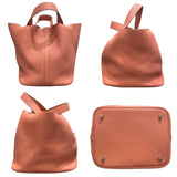 エルメス HERMES ピコタンロックMM □Q刻 ローズティー トリヨン レディース ハンドバッグ