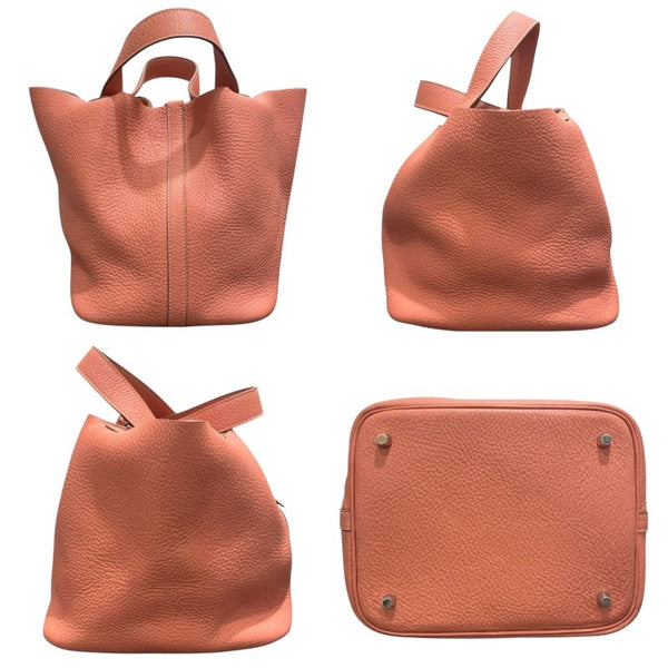 エルメス HERMES ピコタンロックMM □Q刻 ローズティー トリヨン レディース ハンドバッグ