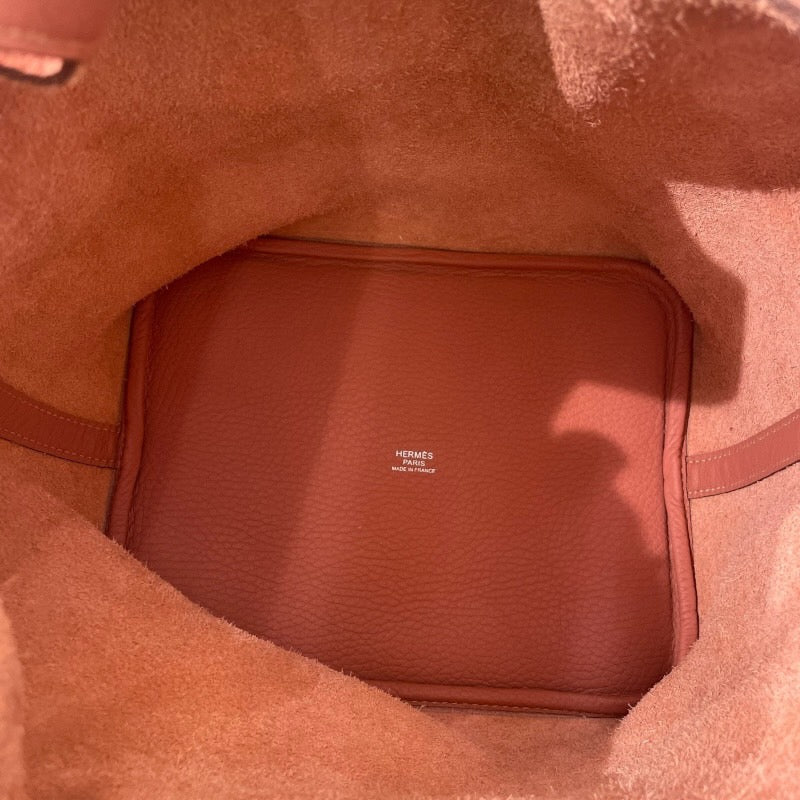 エルメス HERMES ピコタンロックMM □Q刻 ローズティー トリヨン レディース ハンドバッグ