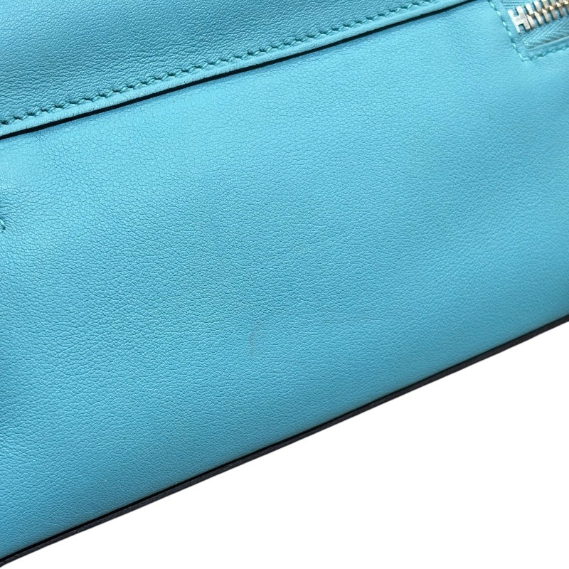 エルメス HERMES ボリードスクレ T刻印 ブルーサンシエール スイフト レディース ハンドバッグ