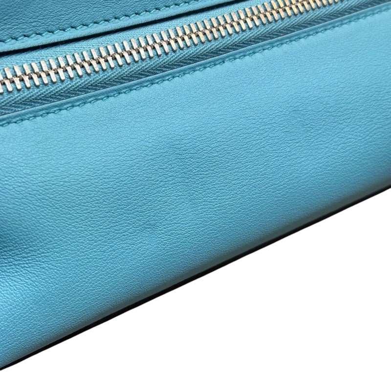 エルメス HERMES ボリードスクレ T刻印 ブルーサンシエール スイフト レディース ハンドバッグ