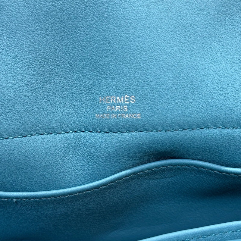 エルメス HERMES ボリードスクレ T刻印 ブルーサンシエール スイフト レディース ハンドバッグ