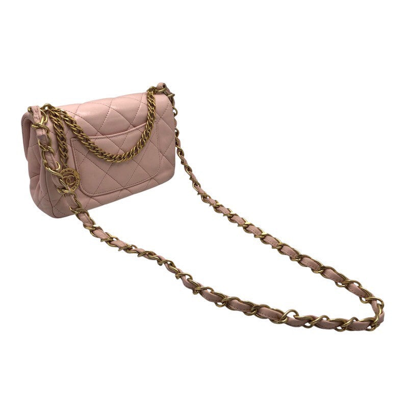 シャネル CHANEL マトラッセスモールフラップバッグ AS4012 ピンク×GD金具 ラムスキン レディース ショルダーバッグ