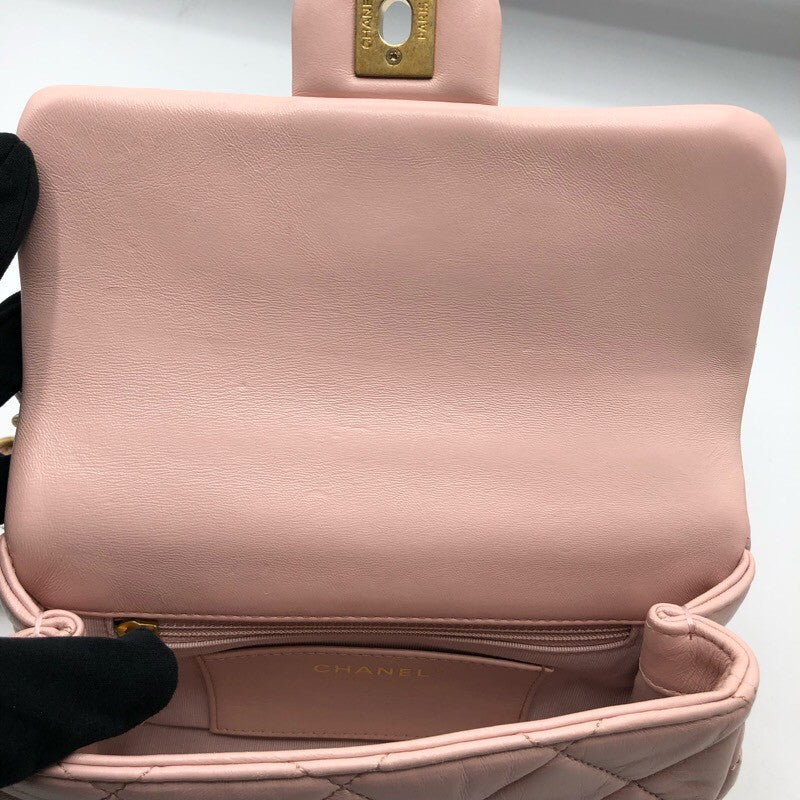 シャネル CHANEL マトラッセスモールフラップバッグ AS4012 ピンク×GD金具 ラムスキン レディース ショルダーバッグ