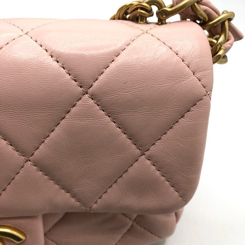 シャネル CHANEL マトラッセスモールフラップバッグ AS4012 ピンク×GD金具 ラムスキン レディース ショルダーバッグ