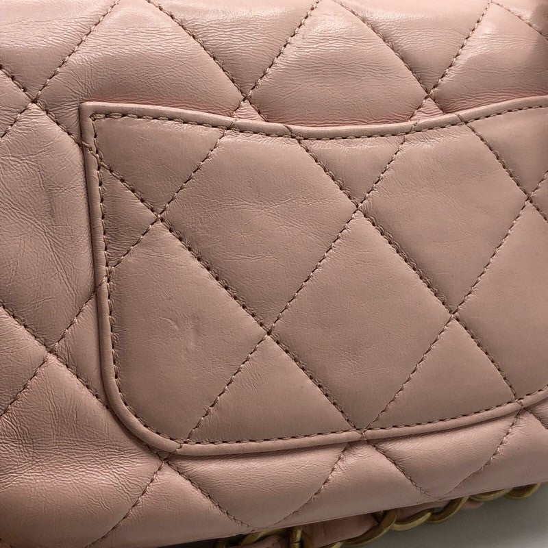シャネル CHANEL マトラッセスモールフラップバッグ AS4012 ピンク×GD金具 ラムスキン レディース ショルダーバッグ