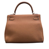 エルメス HERMES ケリー28 内縫い W刻 ゴールド シルバー金具 トゴ レディース ハンドバッグ