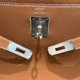 エルメス HERMES ケリー28 内縫い W刻 ゴールド シルバー金具 トゴ レディース ハンドバッグ