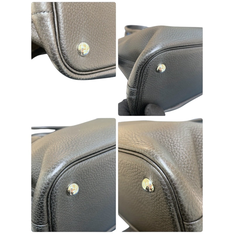 エルメス HERMES ボリード31 □J刻印 ブラック シルバー金具 トリヨンクレマンス レディース ハンドバッグ