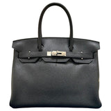 エルメス HERMES バーキン30 A刻 ブラック/SV金具 トリヨン レディース ハンドバッグ