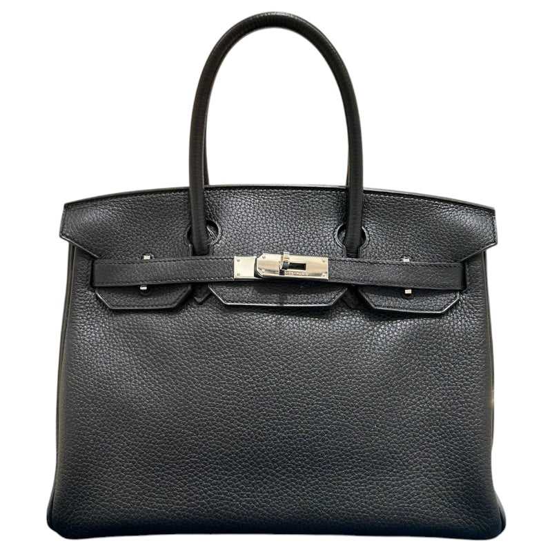 エルメス HERMES バーキン30 A刻 ブラック/SV金具 トリヨン レディース ハンドバッグ