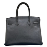 エルメス HERMES バーキン30 A刻 ブラック/SV金具 トリヨン レディース ハンドバッグ