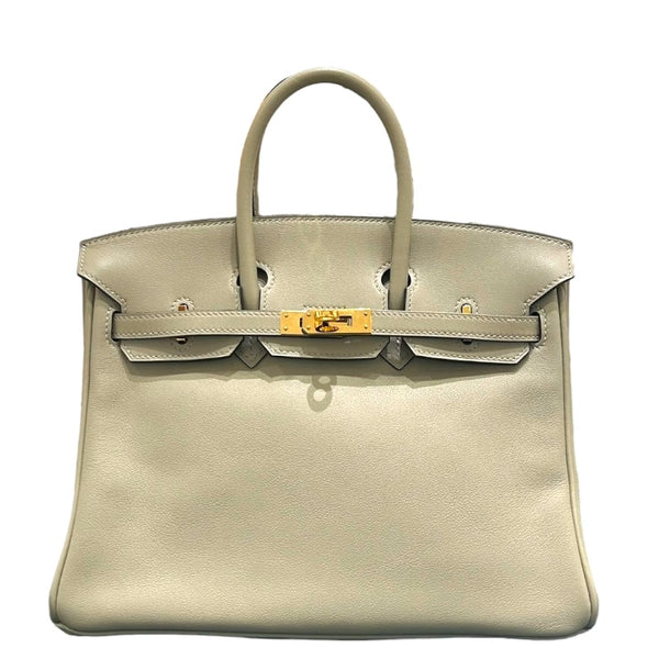 エルメス HERMES バーキン25 X刻印 セージ・GD金具 スイフト レディース ハンドバッグ