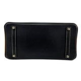 エルメス HERMES バーキン35 □F刻 ブラック ナチュラル シルバー金具 アルデンヌ・ヴァッシュ レディース トートバッグ