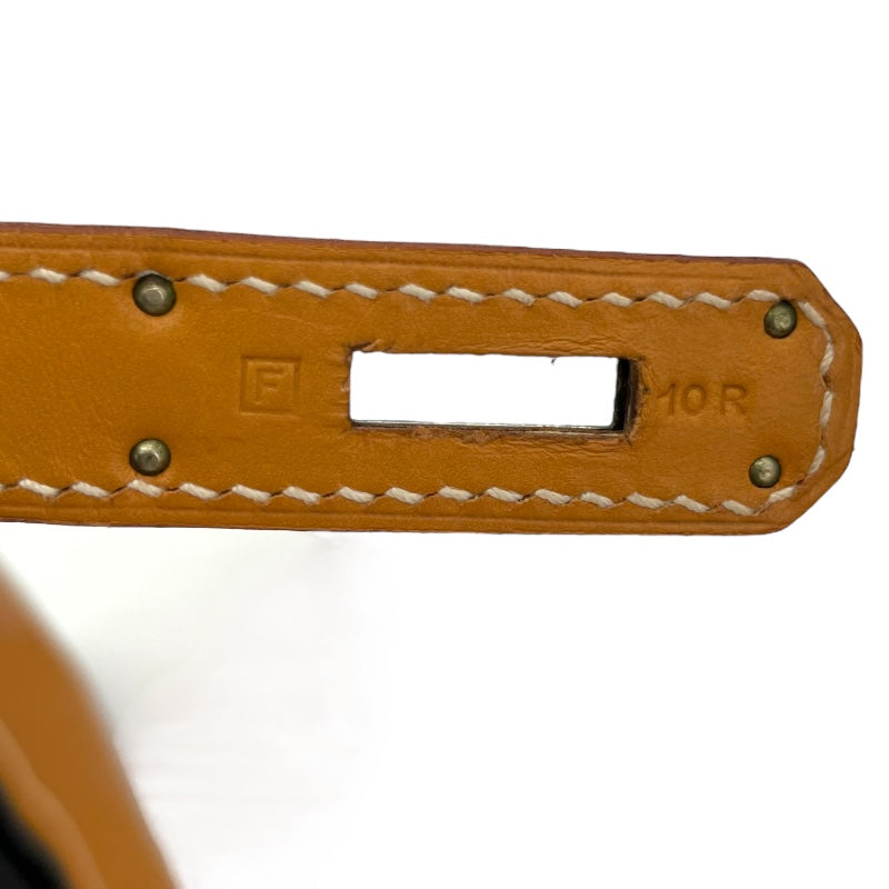 エルメス HERMES バーキン35 □F刻 ブラック ナチュラル シルバー金具 アルデンヌ・ヴァッシュ レディース トートバッグ