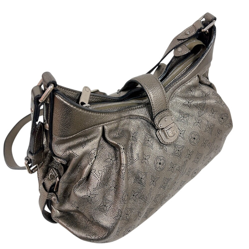 ルイ・ヴィトン LOUIS VUITTON マヒナXS M95717 ブロンズ　シルバー金具 モノグラム・マヒナ レディース ショルダーバッグ