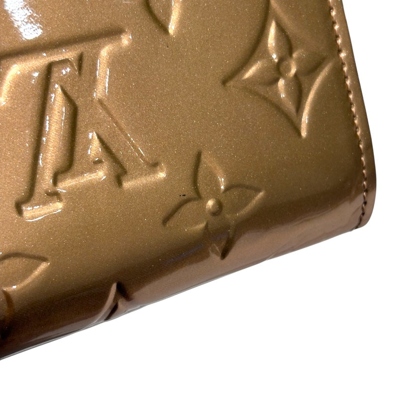 ルイ・ヴィトン LOUIS VUITTON ジッピー・コインパース M90601 ベージュ モノグラム・ヴェルニ レディース 二つ折り財布