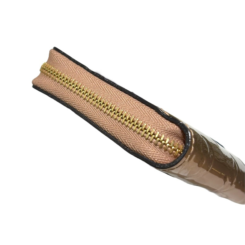 ルイ・ヴィトン LOUIS VUITTON ジッピー・コインパース M90601 ベージュ モノグラム・ヴェルニ レディース 二つ折り財布