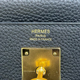 エルメス HERMES ケリー28 内縫い Y刻 ブラック GD金具 トゴ レディース ハンドバッグ