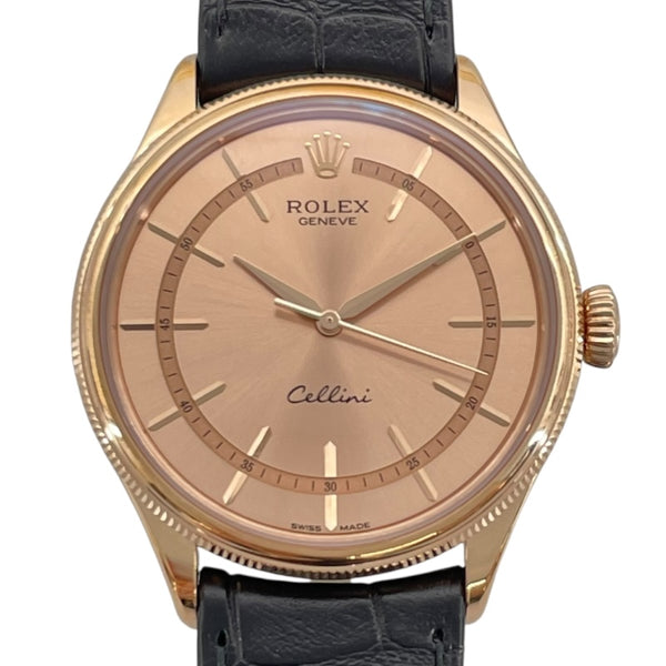 ロレックス ROLEX チェリーニ 50505 ブラウン K18PG 自動巻き メンズ 腕時計