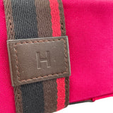 エルメス HERMES トロカホリゾンタルMM ワインレッド シルバー金具 トワル レディース トートバッグ