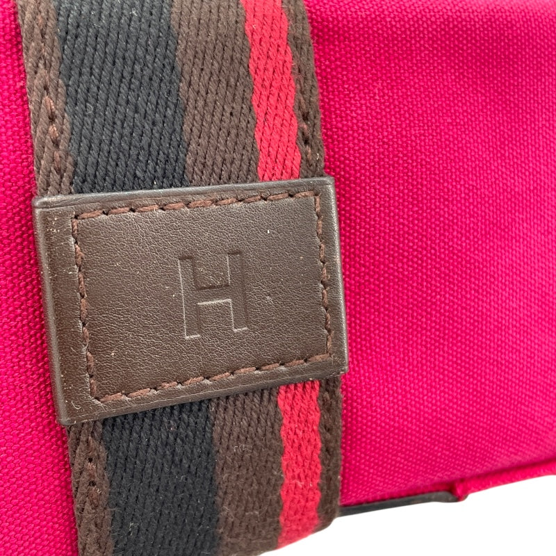 エルメス HERMES トロカホリゾンタルMM ワインレッド シルバー金具 トワル レディース トートバッグ