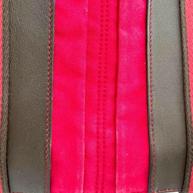 エルメス HERMES トロカホリゾンタルMM ワインレッド シルバー金具 トワル レディース トートバッグ