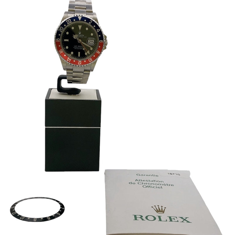 ロレックス ROLEX GMTマスター２　スティックダイヤル 16710 SS メンズ 腕時計