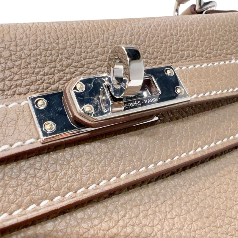 エルメス HERMES ケリー25 内縫い W刻印　(2024年製) エトゥープ シルバー金具 トゴ レディース ショルダーバッグ