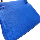 エルメス HERMES ケリー25 内縫い W刻印　(2024年製) ブルーイドラ　シルバー金具 トゴ レディース ショルダーバッグ