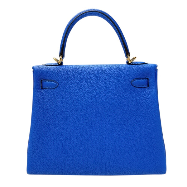 エルメス HERMES ケリー25 内縫い W刻印　(2024年製) ブルーイドラ　シルバー金具 トゴ レディース ショルダーバッグ
