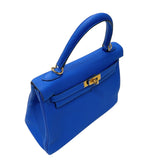 エルメス HERMES ケリー25 内縫い W刻印　(2024年製) ブルーイドラ　シルバー金具 トゴ レディース ショルダーバッグ