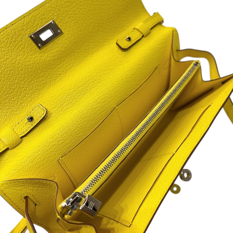 エルメス HERMES ケリートゥーゴー U刻印　(2022年製) ライム　シルバー金具 シェーブル レディース ショルダーバッグ