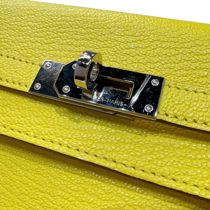 エルメス HERMES ケリートゥーゴー U刻印　(2022年製) ライム　シルバー金具 シェーブル レディース ショルダーバッグ