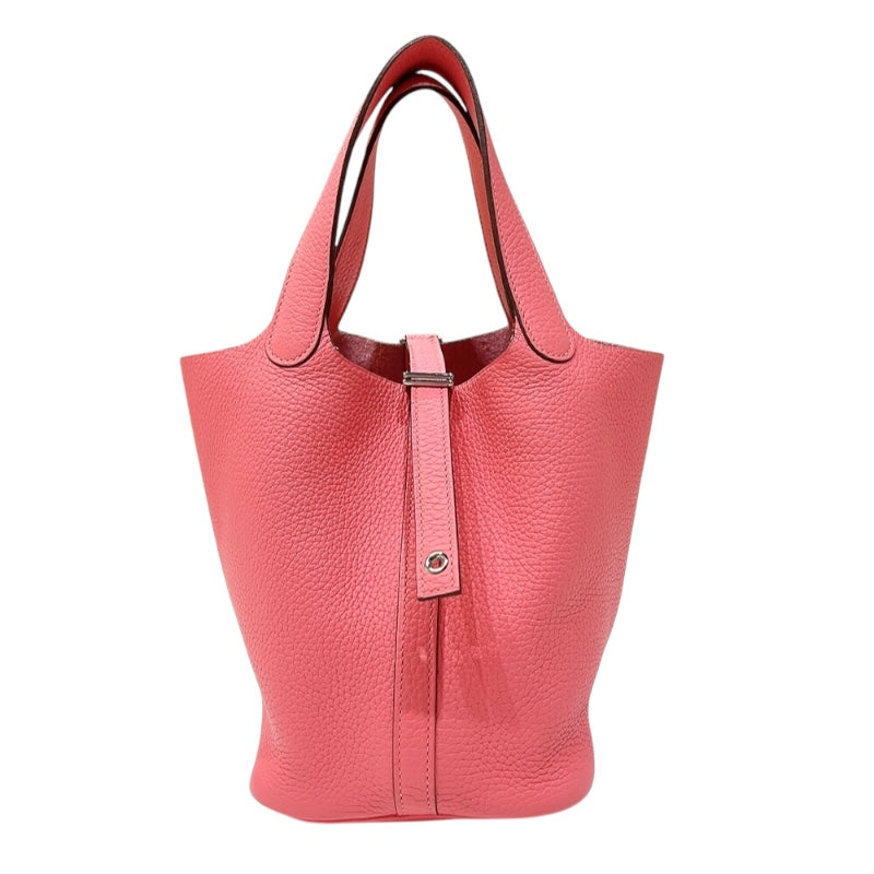 エルメス HERMES ピコタンロックPM A刻印　(2017年製) ローズアザレ　シルバー金具 トリヨンクレマンス レディース ハンドバッグ