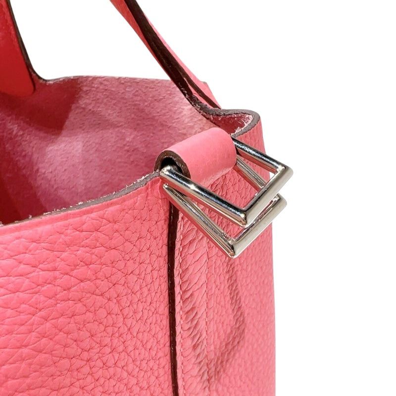 エルメス HERMES ピコタンロックPM A刻印　(2017年製) ローズアザレ　シルバー金具 トリヨンクレマンス レディース ハンドバッグ