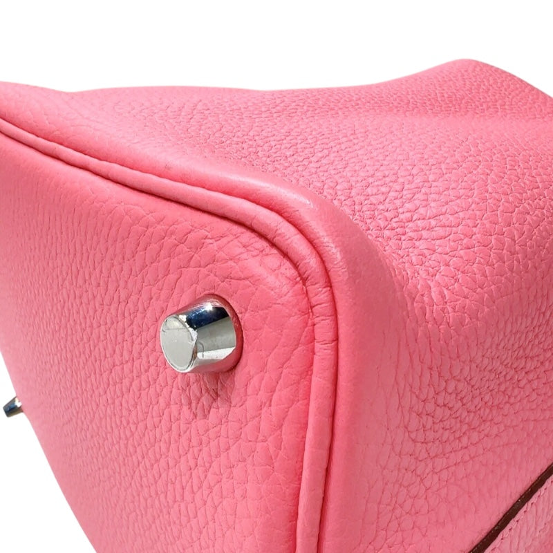 エルメス HERMES ピコタンロックPM A刻印　(2017年製) ローズアザレ　シルバー金具 トリヨンクレマンス レディース ハンドバッグ