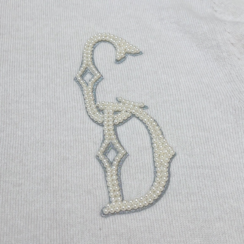 クリスチャン・ディオール Christian Dior CDインターレースニットセーター 343M640AT721 クリーム カシミア メンズ ニット