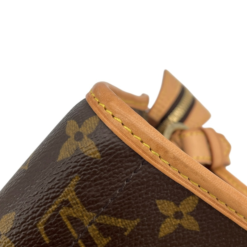 ルイ・ヴィトン LOUIS VUITTON ポパンクール・ロン M40008 ブラウン モノグラムキャンバス レディース ショルダーバッグ