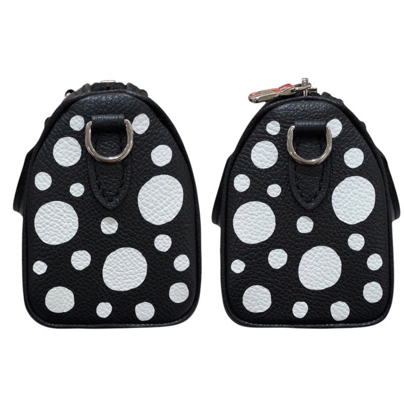 ルイ・ヴィトン LOUIS VUITTON ナノ・スピーディ 草間彌生コラボ M81910 ブラック/インフィニティドット　シルバー金具 モノグラム・アンプラント レディース ショルダーバッグ